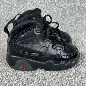 Nike Boys Air Jordan 9 401812-014 Black Basketball Shoes Sneakers Size 5C